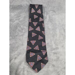 VTG Ferrell Reed 100% Silk Tie Blue/Red Geometric Necktie Italy/US‎ Abstract